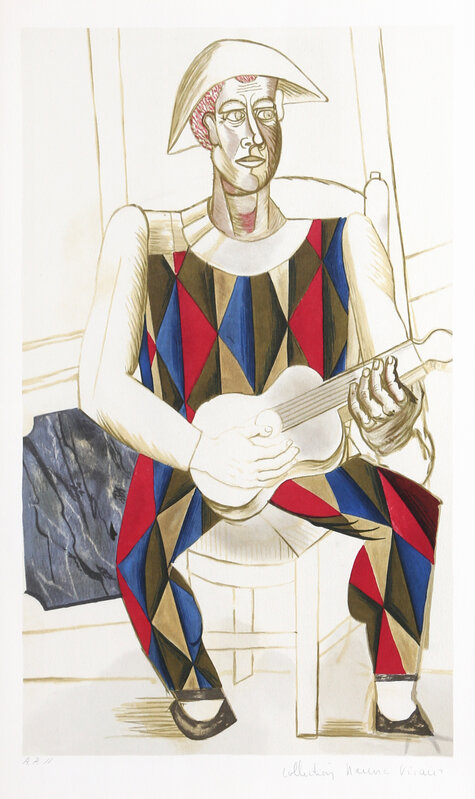 Pablo Picasso, ‘Arlequin a la Guitare’, Date: of Original: 1916 | Year Printed: 1979-1982, Print, Lithograph on Arches Paper, RoGallery