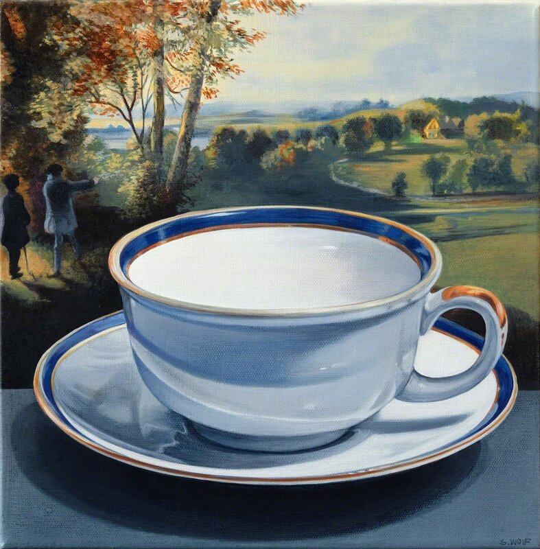 Sherrie Wolf, ‘Teacup 1’, 2019, Painting, Oil on Linen, Arden Gallery