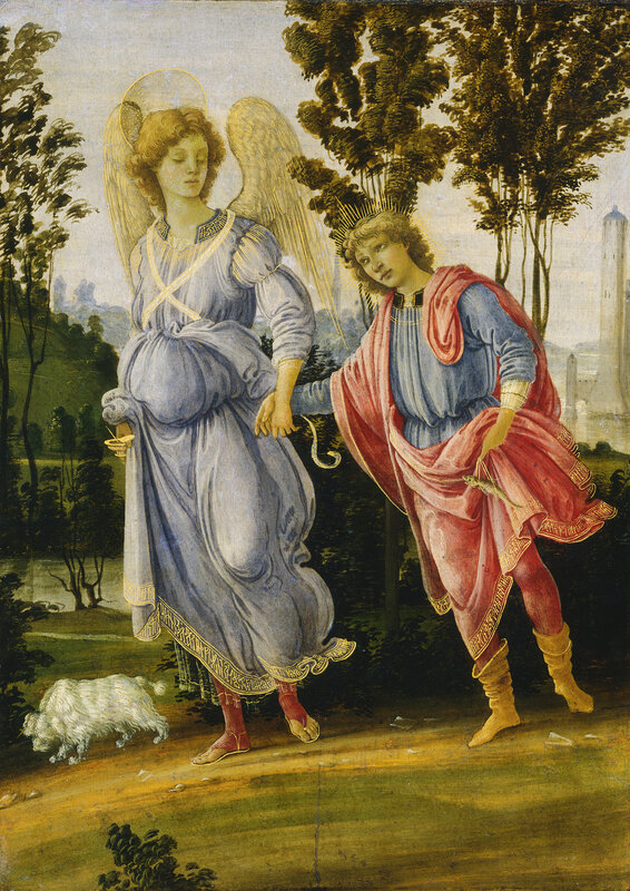 Filippino Lippi, ‘Tobias and the Angel’, ca. 1475/1480, Painting, Oil and tempera (?) on panel, National Gallery of Art, Washington, D.C.