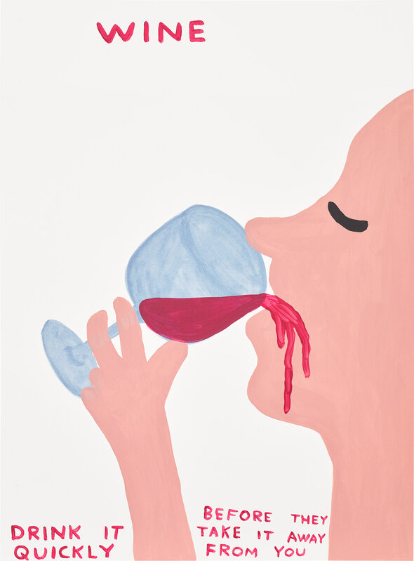 David Shrigley, ‘Wine’, 2021, Print, Screenprint in colours with varnish overlay, on Somerset paper, the full sheet., Phillips