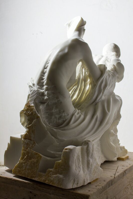 Alex Rane, ‘Madonna (Slippery Child)’, 2017-2018, Sculpture, Statuario marble, Accesso Galleria