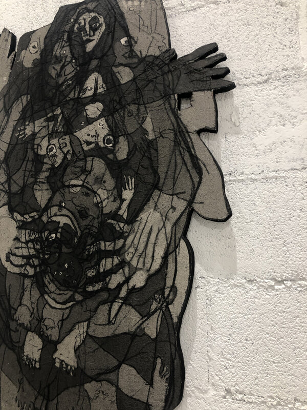 Alaa Sharabi, ‘Awaiting Life’, 2019, Painting, Mixed media on canvas mounted on wood, Q0DE