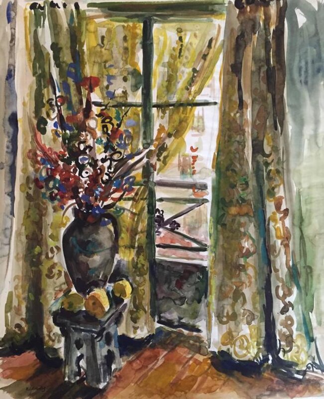 Katherine Librowicz, ‘Interior Bouquet of Flowers’, 20th Century, Drawing, Collage or other Work on Paper, Watercolor, Lions Gallery