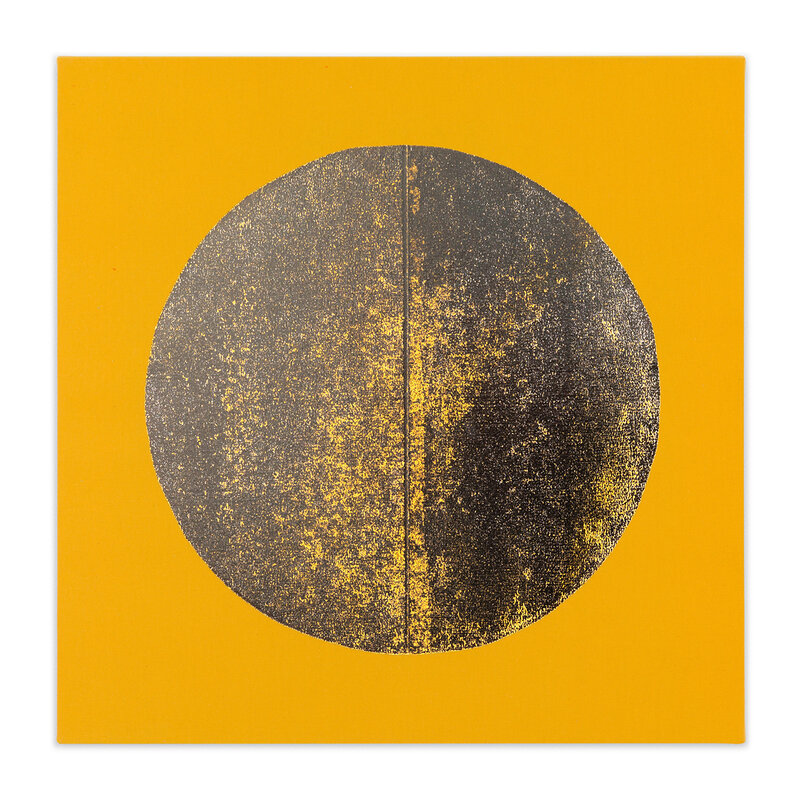 Chad Kouri, ‘Reflection Pool Yellow (2x2)’, 2021, Painting, Foil on dyed canvas, Uprise Art