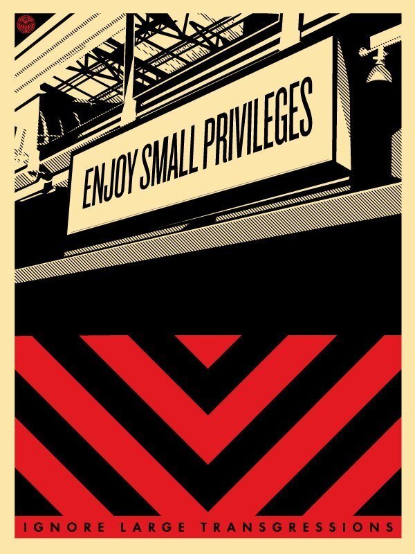 Shepard Fairey, ‘Small Privileges’, 2011, Print, Screen print, Dope! Gallery