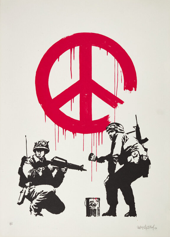 Banksy, ‘CND Soldiers - Signed’, 2005, Print, Screen print on paper, Hang-Up Gallery