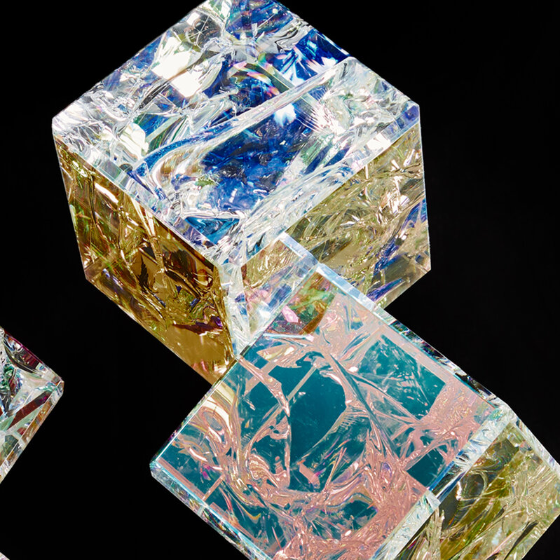 Tom Marosz, ‘ 'Penta' Cut, Polished, Float, Glass, Crystal, Optic Dichroic Sculpture’, 2019, Sculpture, Glass, Crystal, Polished, Optic, Dichroic Sculpture, Ai Bo Gallery