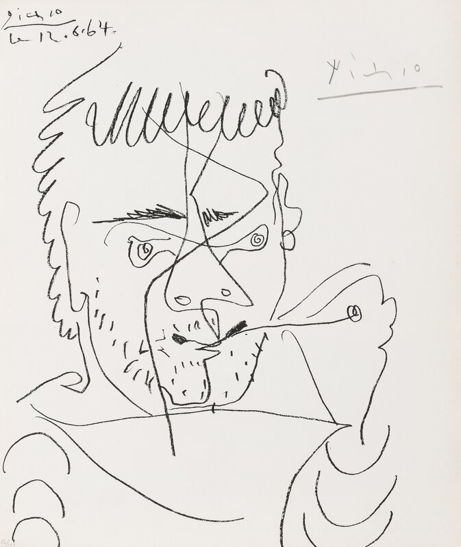 Pablo Picasso, ‘Pour Daniel-Henry Kahnweiler (See Cramer 133)’, 1964, Print, Lithograph, Forum Auctions