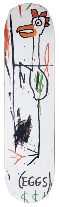 After Jean-Michel Basquiat X The Skateroom, ‘Quality Meats for the Public, triptych’, 2014, Ephemera or Merchandise, Screenprints in colors on skate decks, Heritage Auctions