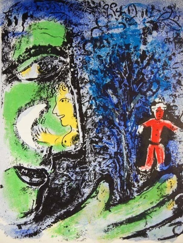 Marc Chagall, ‘Profile with Red Child  ’, 1960, Reproduction, Original color lithograph on wove paper, Baterbys