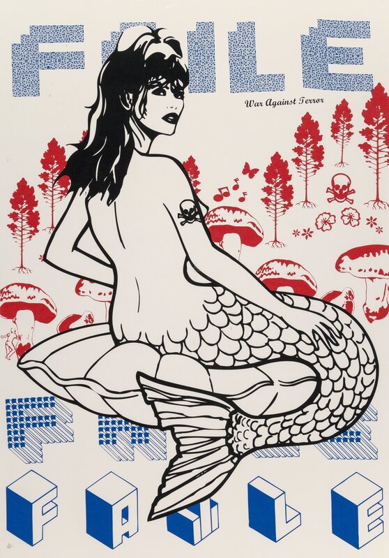 FAILE, ‘Mermaid (War Against Terror)’, 2007, Print, Screenprint in colors on paper, Heritage Auctions
