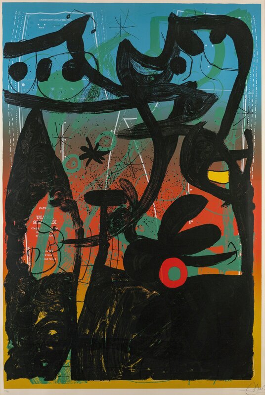 Joan Miró, ‘Mannequin Parade in Bahia’, 1969, Print, Color lithograph on wove paper under glass, John Moran Auctioneers