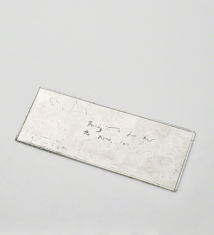 Edmund de Waal, ‘tile for migrate art’, 2018, Sculpture, Porcelain tile with platinum gilding, Phillips