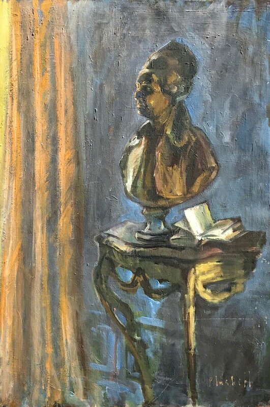Joseph Plaskett, ‘Untitled (Bust of the Marquis de Condorcet)’, 1965, Painting, Oil on canvas, framed, Bau-Xi Gallery