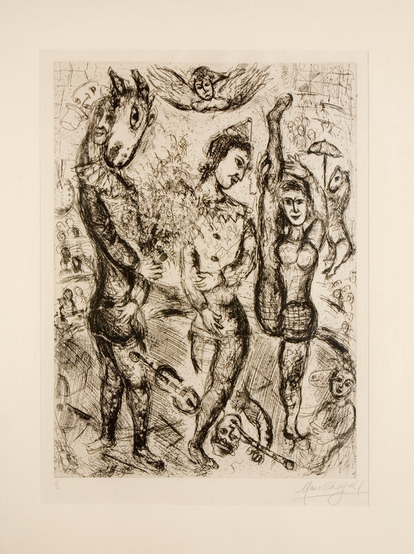 Marc Chagall, ‘Pierrot’, 1968, Print, Etching, Studio Guastalla