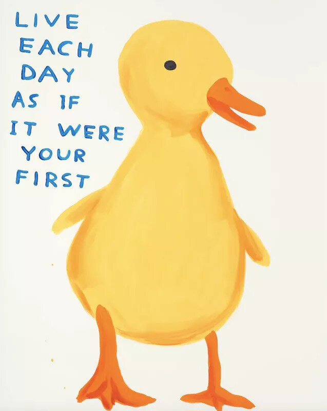 David Shrigley, ‘Live Each Day As If It Were Your First’, 2022, Print, 20 Colour Screenprint on Somerset Tub Sized 410gsm, Baldwin Contemporary