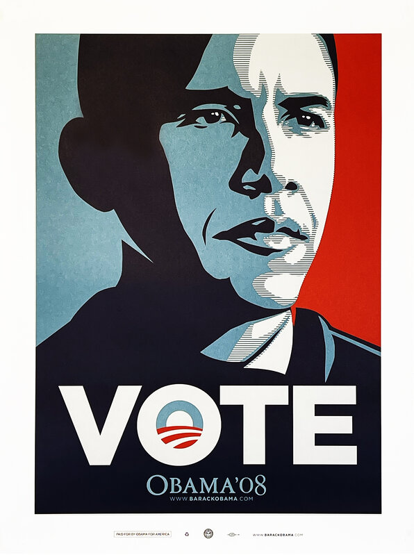 Shepard Fairey, ‘'Obama: Vote '08'’, 2008, Posters, Offset lithograph on light-weight matte poster paper., Signari Gallery