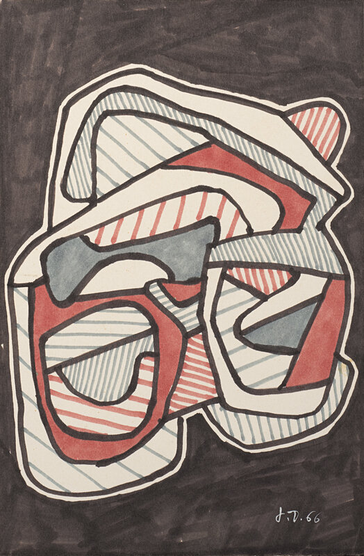 Jean Dubuffet, ‘Les lunettes’, 1966, Drawing, Collage or other Work on Paper, Marker on paper, Il Ponte