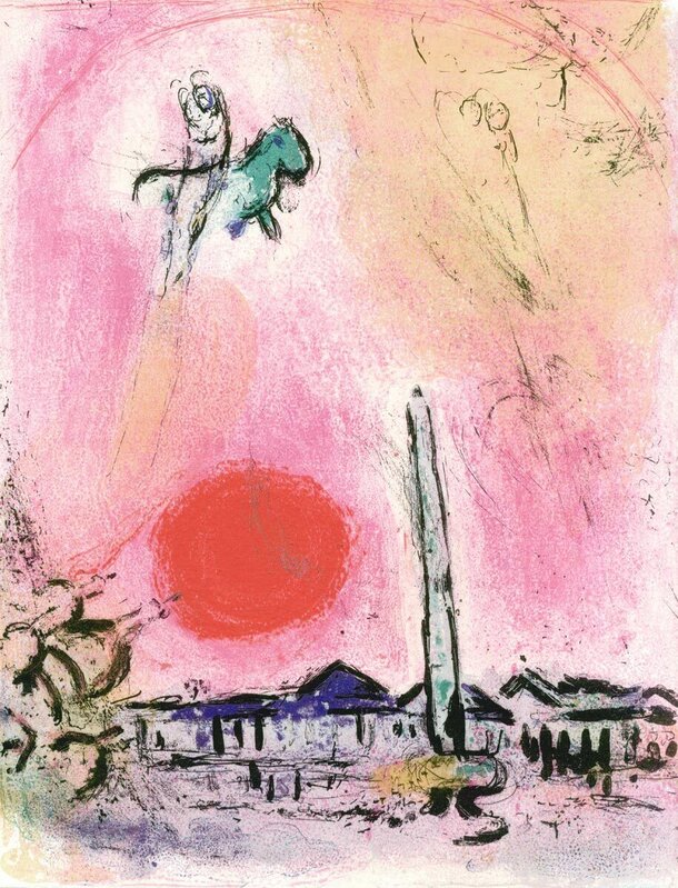 Marc Chagall, ‘Regard sur Paris’, 1962, Print, Original lithograph on paper, Galerie Bordas
