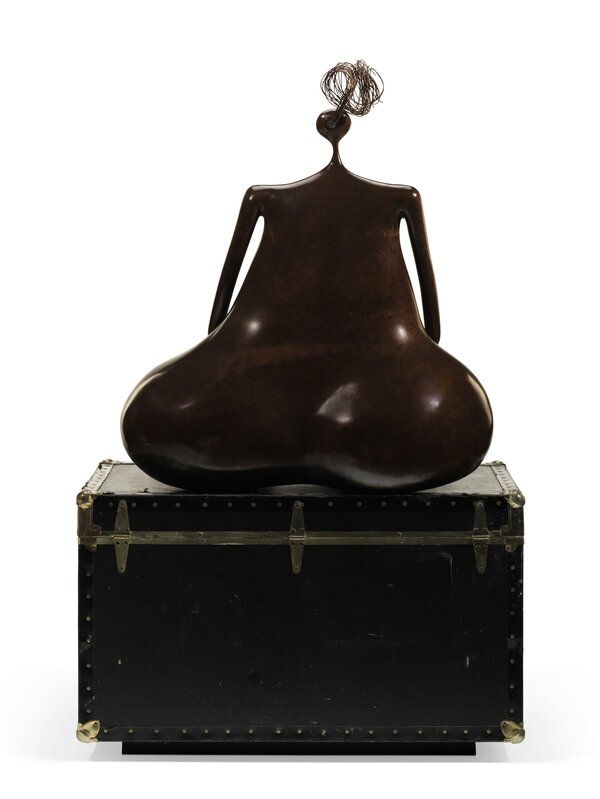 Abigail Varela, ‘Viajera y baúl’, 2012-2014, Sculpture, Bronze on traveler trunk (metal and leather), Christie's