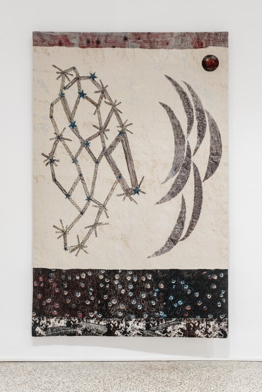 Kiki Smith, ‘Visitors (stars, multiple crescent moons)’, 2014, Textile Arts, Jacquard tapestry, GALLERIA CONTINUA