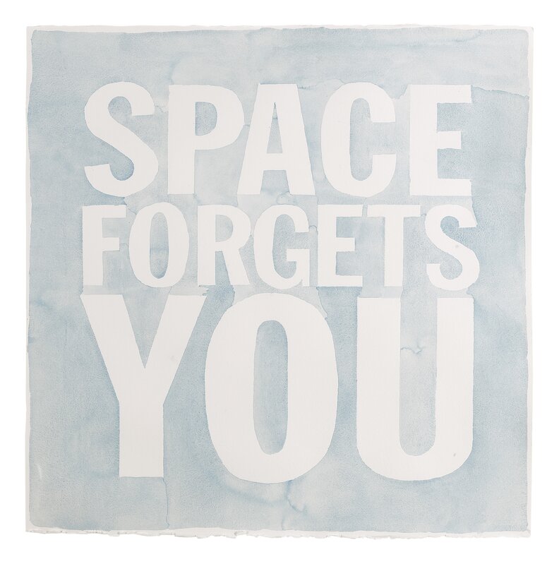 John Giorno, ‘Space Forgets You’, 2014, Painting, Watercolour on paper, Artificial Gallery