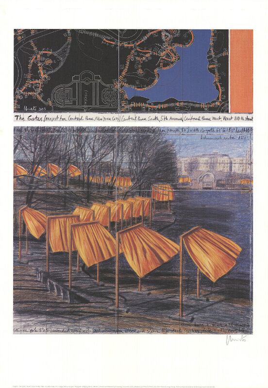 Christo, ‘The Gates (m)’, 2003, Print, Offset lithograph in colors, michael lisi / contemporary art