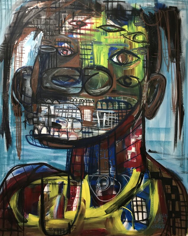 Genesis Tramaine, ‘I Am the Church’, 2018, Painting, Acrylic, Spray Paint, Gouache, Paint Sticks and Oil Sticks, Richard Beavers Gallery