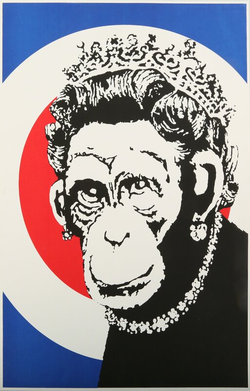 Banksy, ‘Monkey Queen’, 2003, Print, Screenprint in colours on paper, Chiswick Auctions