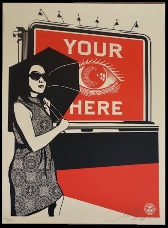 Shepard Fairey, ‘Obey Billboard Eye’, 2008, Print, Recycled speckle tone paper, AYNAC Gallery