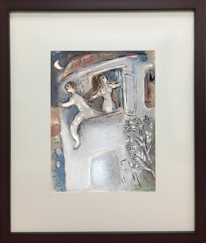 Marc Chagall, ‘David Sauve Par Mical (David Is Saved By Mical)’, 1960, Print, Color lithograph on paper, Baterbys