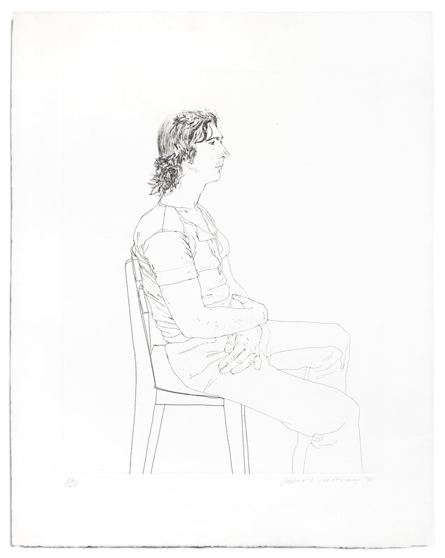 David Hockney, ‘Maurice Payne’, 1971, Print, Etching on J. Green mould-made paper, Petersburg Press 