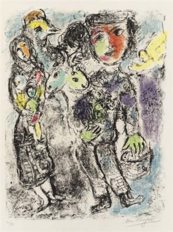 Marc Chagall, ‘Pair of Peasants’, 1967, Print, Lithograph in colors, David Benrimon Fine Art