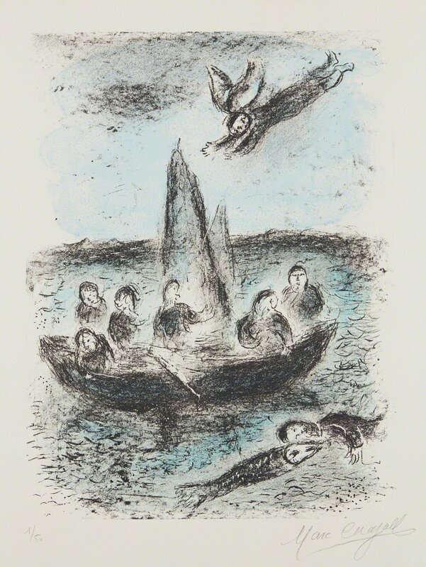 Marc Chagall, ‘La barque de Jonas’, 1977, Print, Lithograph in colors, on Arches paper, with full margins, Phillips