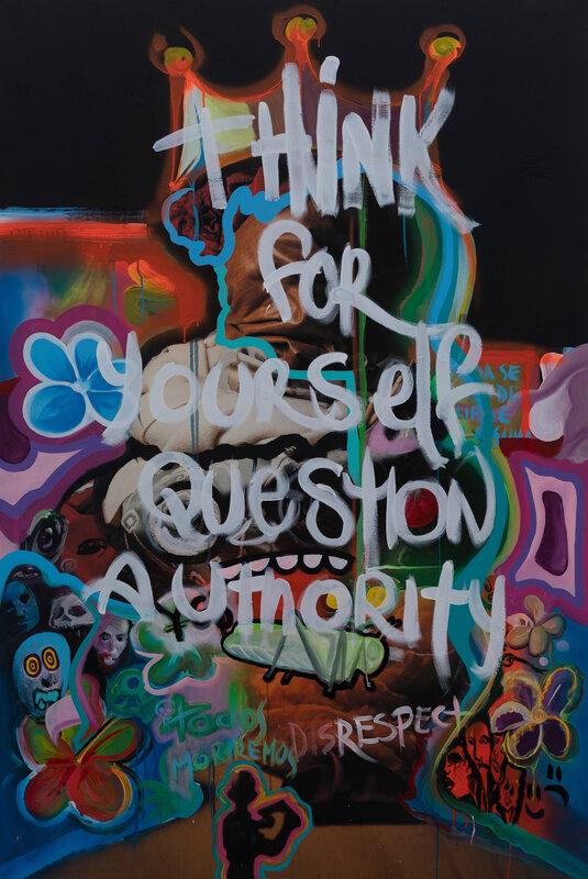 Pierre Fudarylí, ‘Question Authority’, 2020, Photography, Photography intervened with mixed media on canvas, Baga 06 Art Gallery