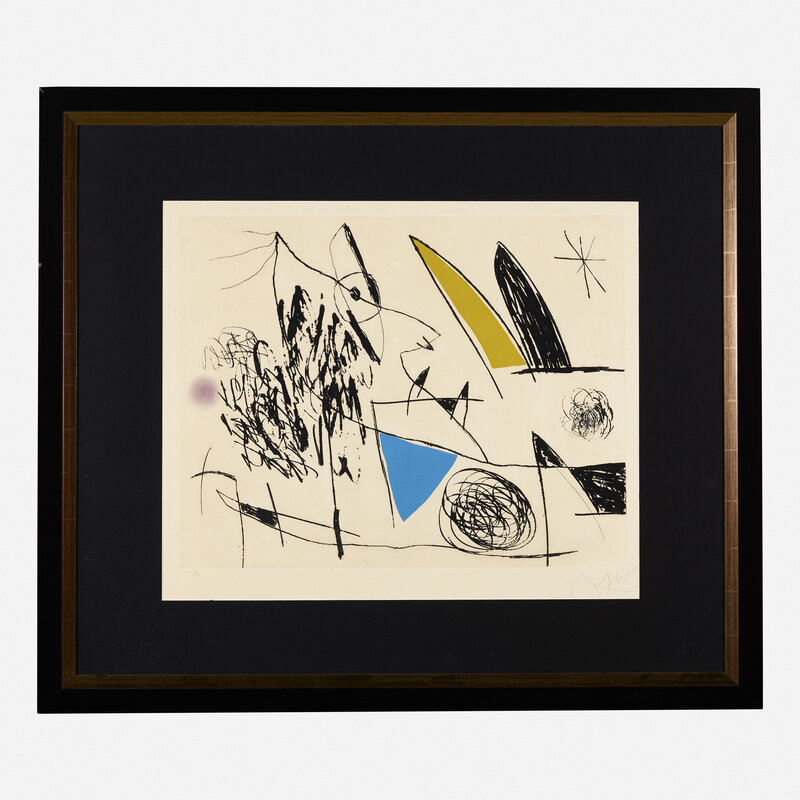 Joan Miró, ‘Plate VII from Série Mallorca’, 1973, Print, Etching and aquatint in colors, Rago/Wright/LAMA/Toomey & Co.