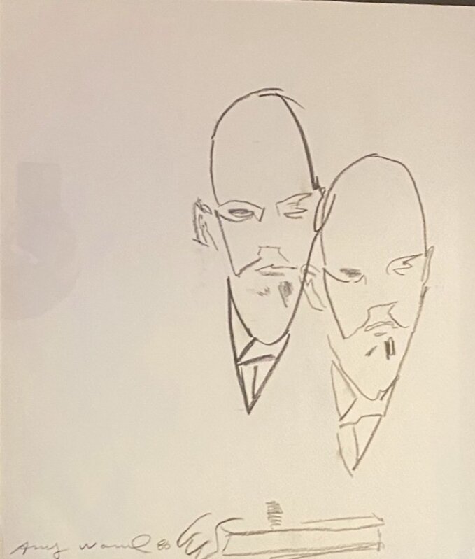 Andy Warhol, ‘Untitled(Double Lenin)’, 1986, Drawing, Collage or other Work on Paper, Graphite on paper, Bengtsson Fine Art
