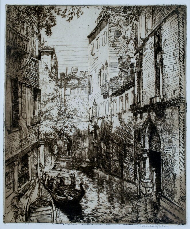 Donald Shaw MacLaughlan, ‘Rio Verona, Venice’, 1912, Print, Etching, Private Collection, NY