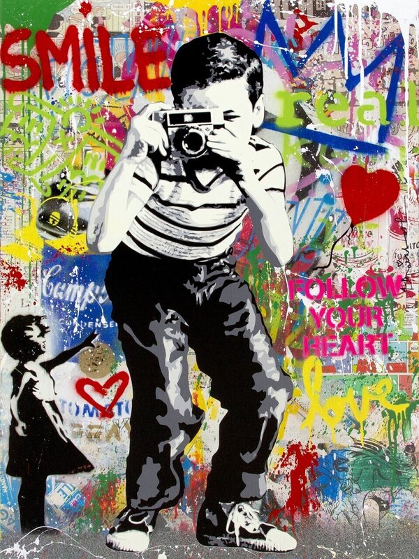 Mr. Brainwash, ‘Smile, 2021’, 2021, Painting, Silkscreen and Mixed Media on Canvas, American Friends of Museums in Israel Benefit Auction