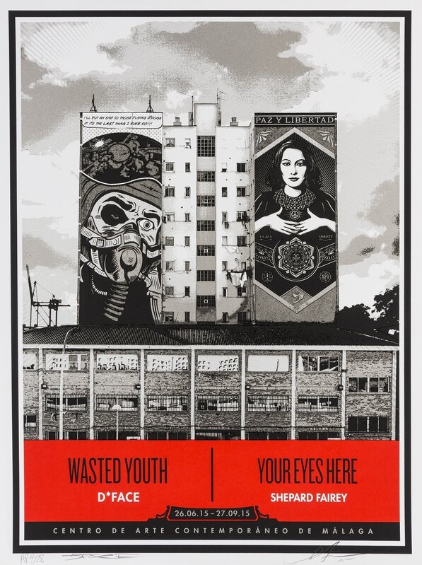 D*Face, ‘Wasted Youth / Your Eyes here (CAC Malaga)’, 2015, Print, Screenprint in colours, Forum Auctions