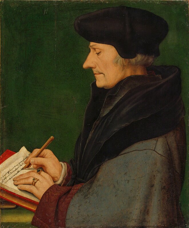 Hans Holbein the Younger, ‘Portrait of Erasmus of Rotterdam Writing’, 1523, Mixed Media, Mixed media on paper mounted on fir, Kunstmuseum Basel