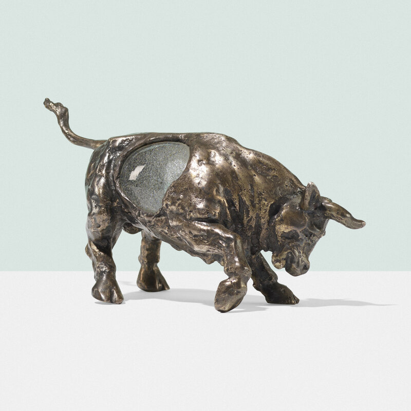 Gabriella Crespi, ‘Taurus’, c. 1970, Sculpture, Bronze, glass, Rago/Wright/LAMA/Toomey & Co.