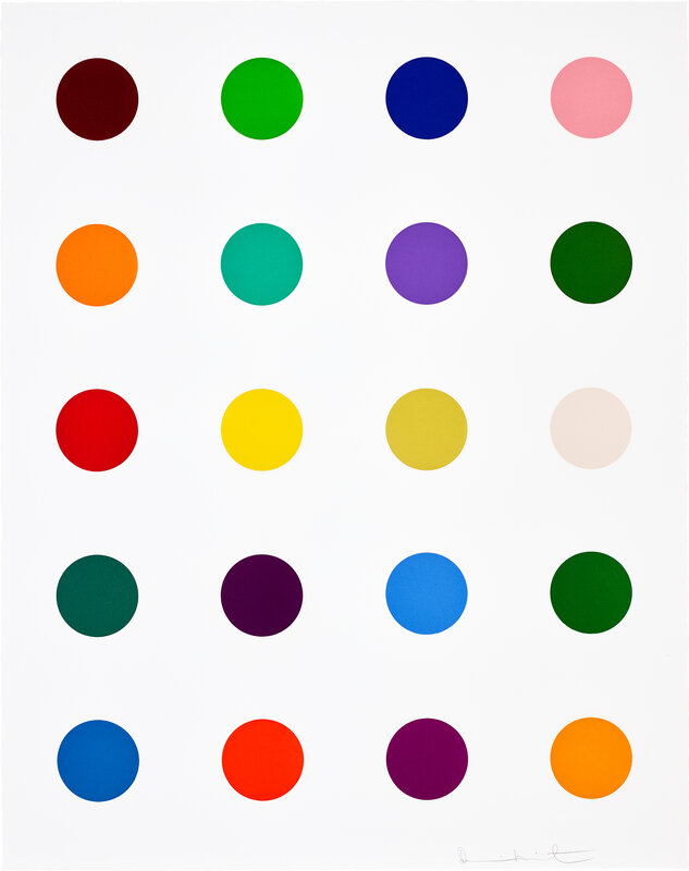 Damien Hirst, ‘Ala Met, from 40 Woodcut Spots’, 2011, Print, Woodcut in colours, on Somerset paper, with full margins., Phillips
