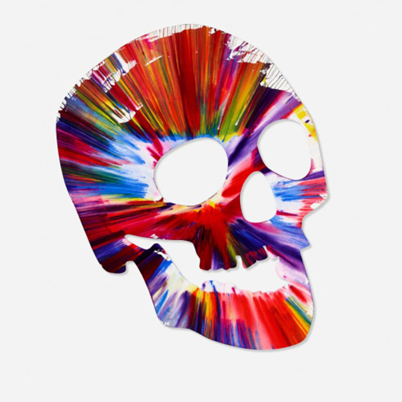 Damien Hirst, ‘Skull Spin Painting’, 2009, Painting, Acrylic on paper, New River Fine Art