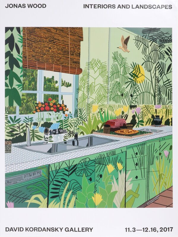 Jonas Wood, ‘‘Interiors And Landscapes’’, 2017, Posters, Exhibition show poster, Chiswick Auctions