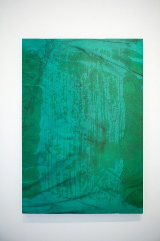 Ane Graff, ‘Memory of Blue’, 2011, Mixed Media, Hand printed satin silk on canvas, APALAZZOGALLERY
