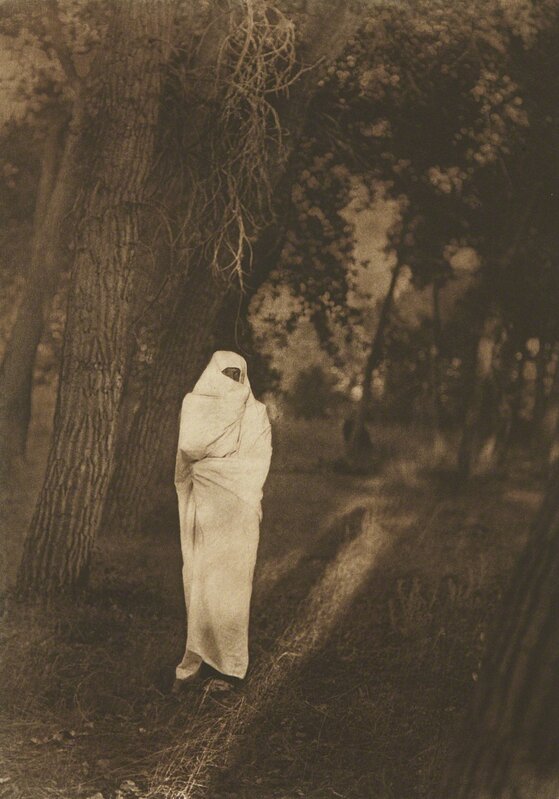 Edward S. Curtis, ‘Waiting in the Forest, Cheyenne’, 1910, Photography, Photogravure, Phillips