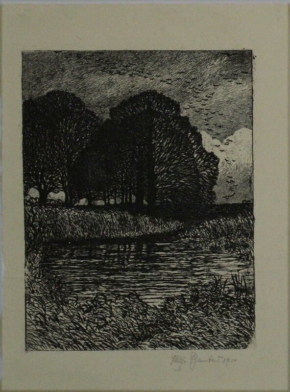 Hugo Bantau, ‘Untitled (idyllic landscape)’, 1910, Print, Etching, Sylvan Cole Gallery
