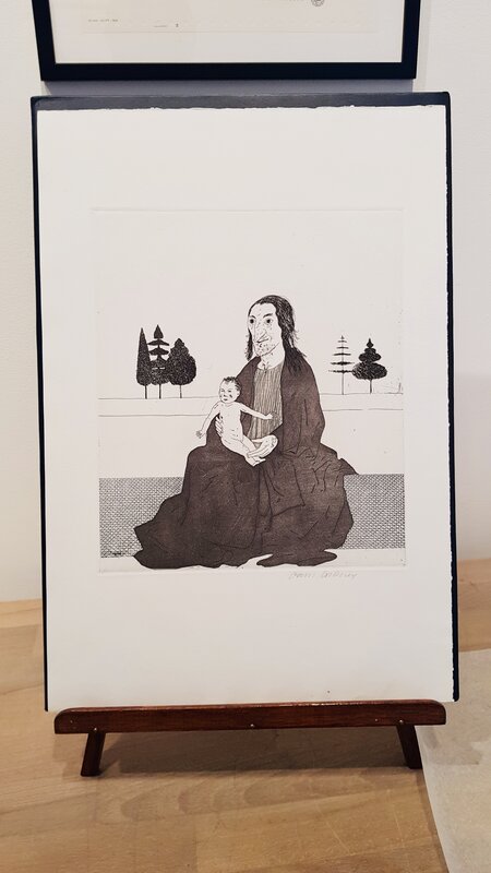 David Hockney, ‘The Enchantress with the Baby Rapunzel’, 1969, Print, Etching, Joanna Bryant & Julian Page