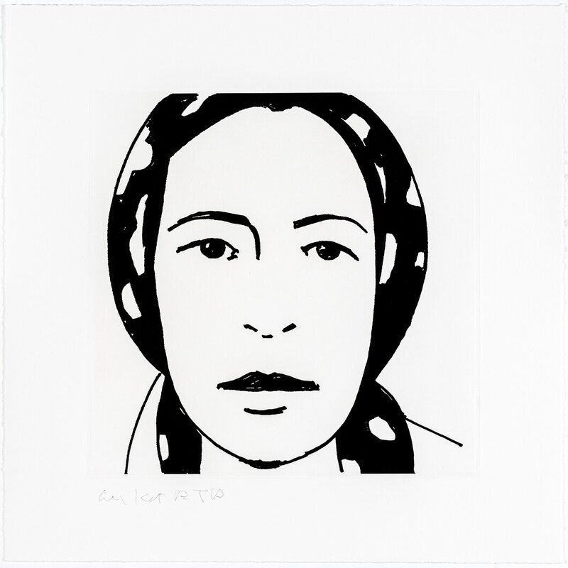 Alex Katz, ‘ADA 1’, 2017, Print, 1-color etching, hand-pulled on 300 gsm somerset satin white fine art paper, The Glass House Benefit Auction